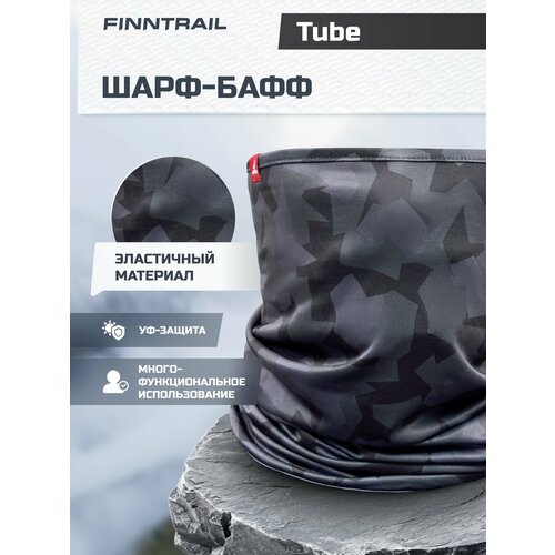 фото Шарф finntrail для мужчин, one size, черный, серый