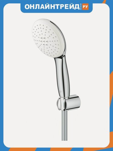 Изображение товара Душевой гарнитур Grohe Tempesta 110, 2 режима, 13,5 л/мин, хром (круг. ручной душ, настен держатель, шланг 1250 мм), хром