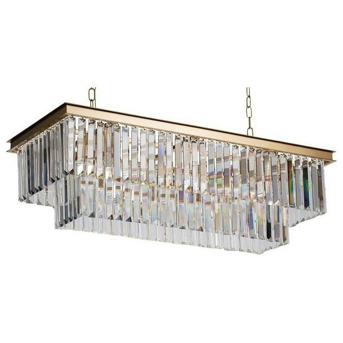 Люстра Loft it Pr1sm Clear 10019 800R цвет плафона подвески Прозрачный, цвет арматуры Золото