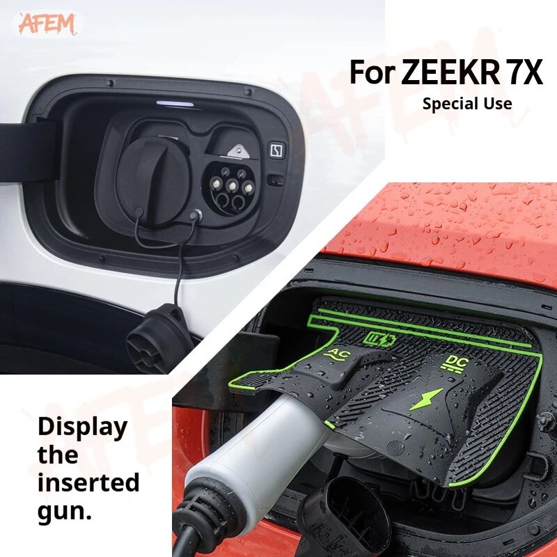 Для ZEEKR 001 007 7X специальный новый энергетический автомобильный зарядный порт, водонепроницаемая защитная крышка, дождевик для пистолета, крышка порта зарядного устройства