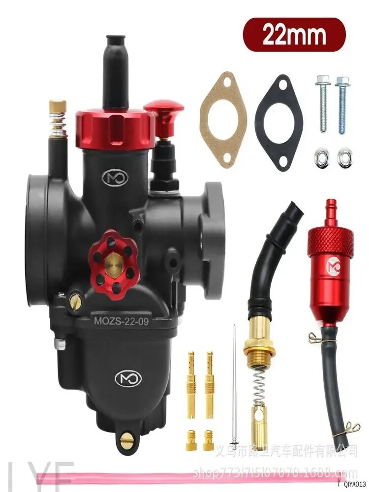 Карбюратор PE22MM с фланцем MO Racing для мотокросса, оптимизация низких оборотов