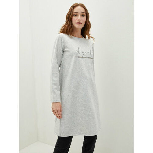 фото Туника lc waikiki, 1 шт., размер 2xl, grey melange