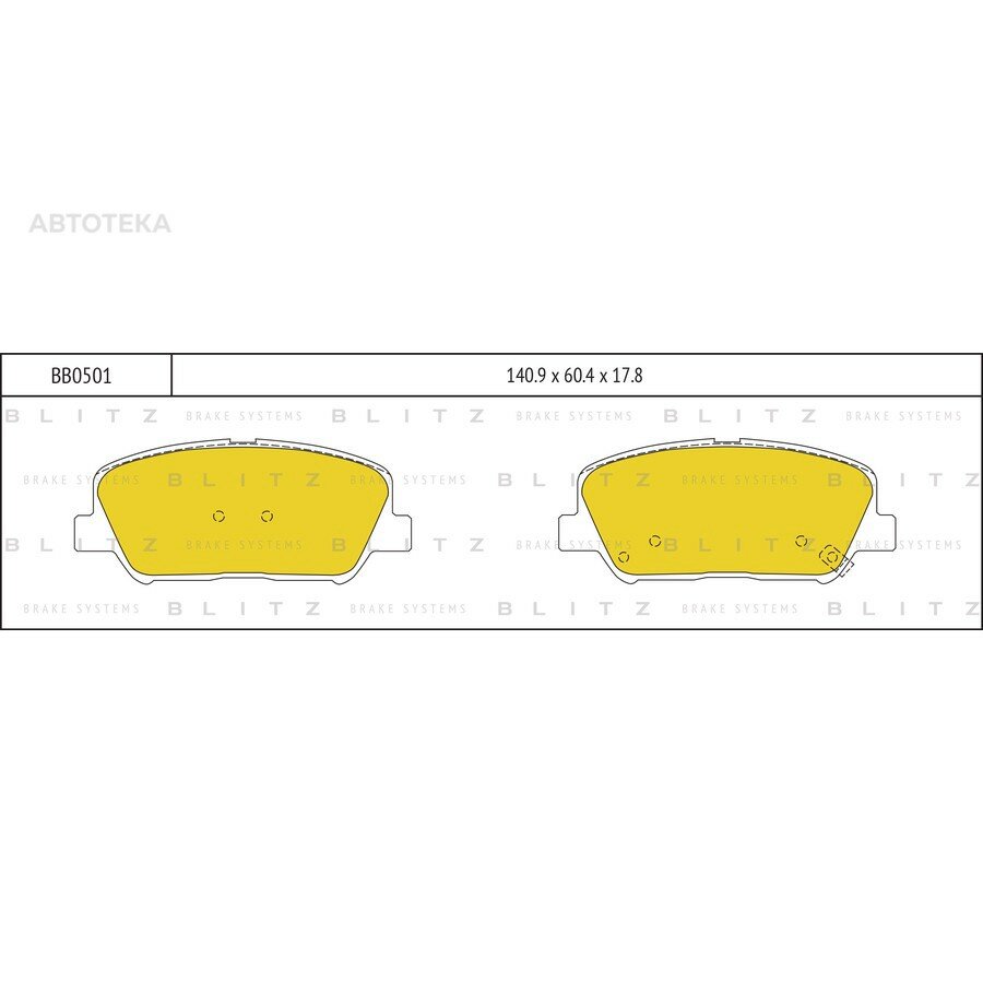 Колодки тормозные HYUNDAI/KIA ELANTRA/I30/CEED 12- передн. BLITZ BB0501