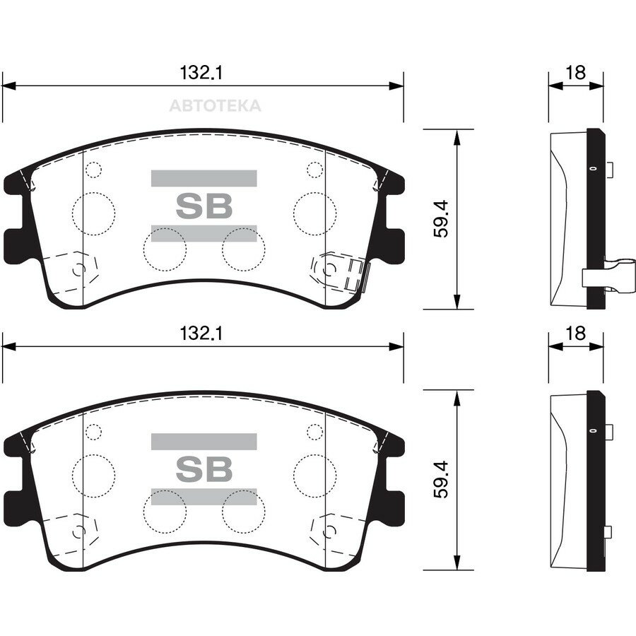 Колодки тормозные передние SANGSIN BRAKE SP1518 SANGSIN BRAKE SP1518