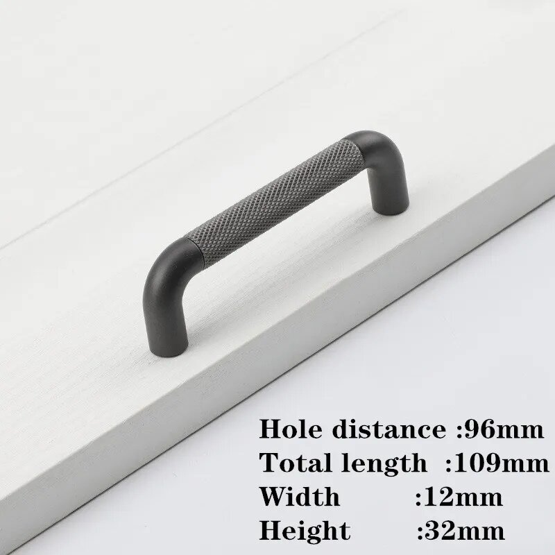 Ручки для шкафов KK&FING алюминиевые Gray 96mm