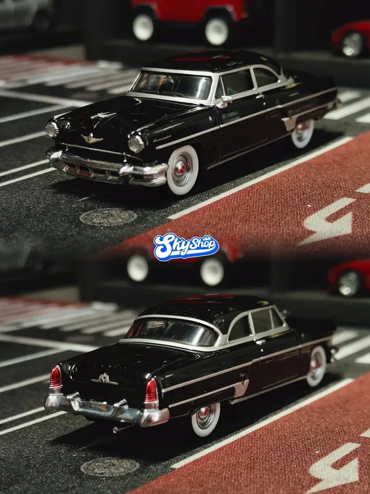 Машинка металлическая модель MINI GT 1:64 #448 Lincoln Capri 1954 Black