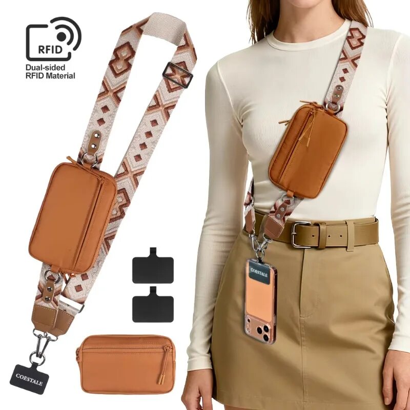 Ремешок для телефона с кошельком Brown