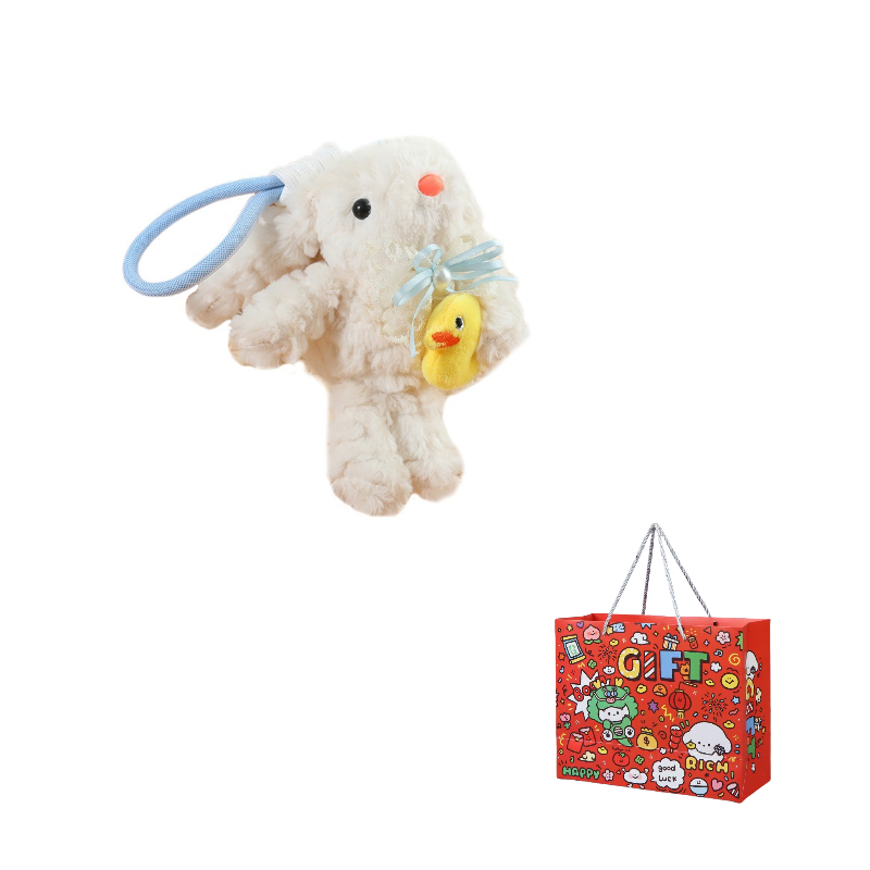 Мягкие милые плюшевые брелоки унисекс ELEPH BUNNY с длинными ушами, 15 см, Hug Animal Style[Duck]