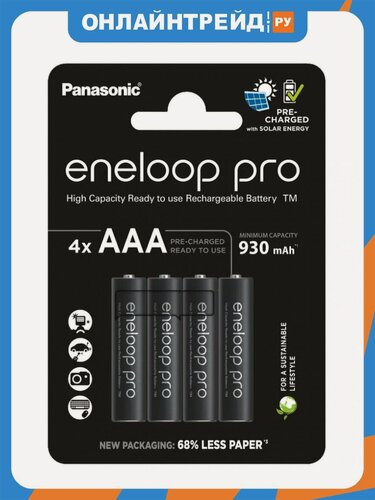 Изображение товара Аккумулятор Eneloop Panasonic Pro LR03 AAA 930 mAh (уп 4 шт)