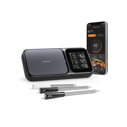 фото Кулинарный термометр inkbird int-33bw, 3 беспроводных зонда, поддержка wifi и bluetooth