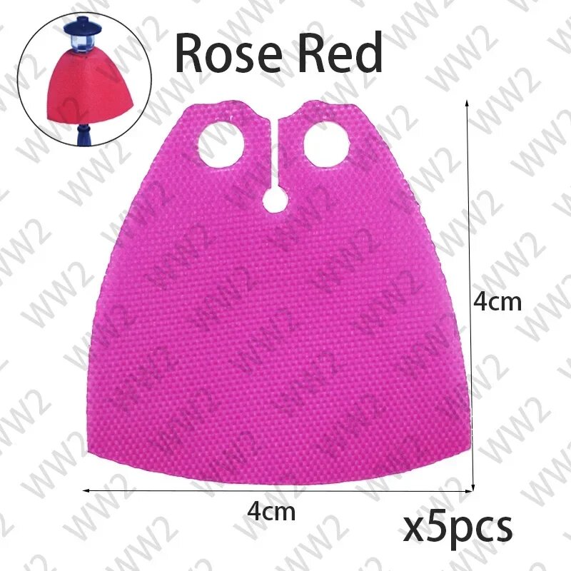 Розовый плащ для фигурок, 4см, cape013, 5шт