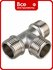 Тройник STI латунный Ду15 (1/2") Н-Н-Н никелированный D190-00073, сплава латуни