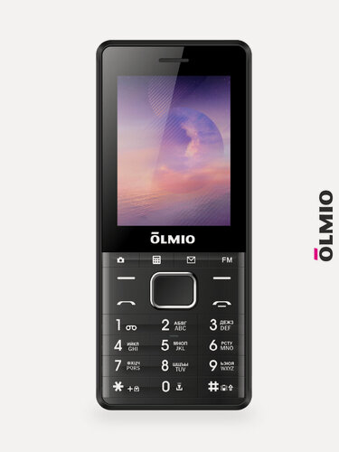 Изображение товара Телефон кнопочный OLMIO A25, с фонариком, для детей и работы, 2SIM, чёрный