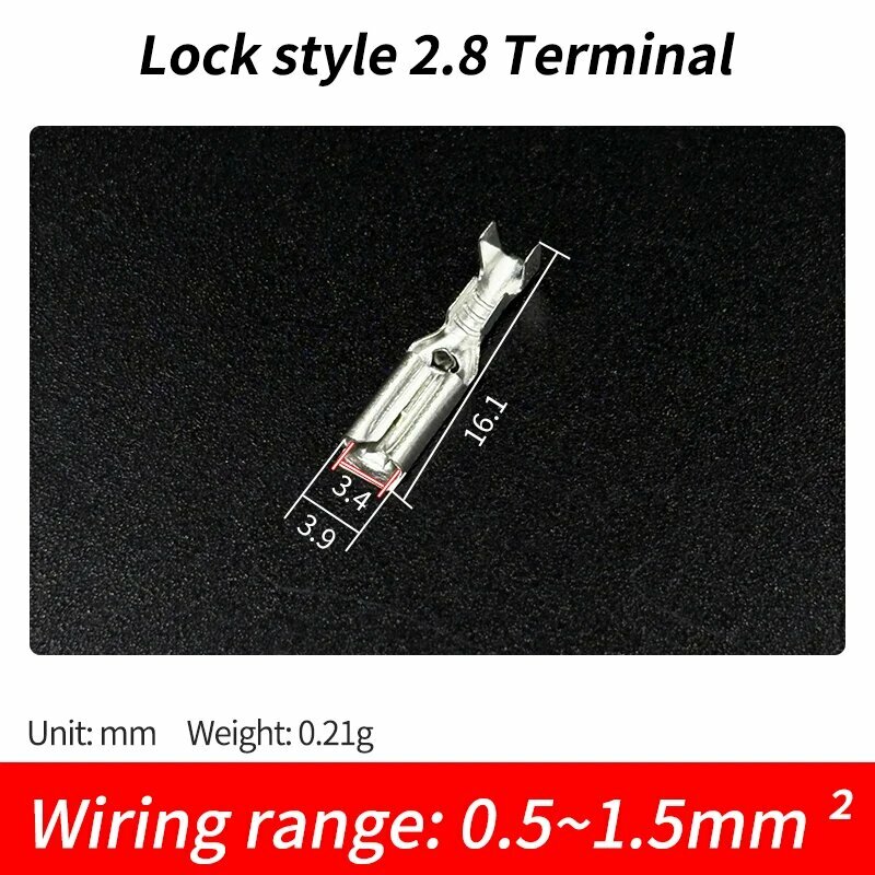 Клеммы 2.8 Lock style, медные, 0.5-1.5mm²