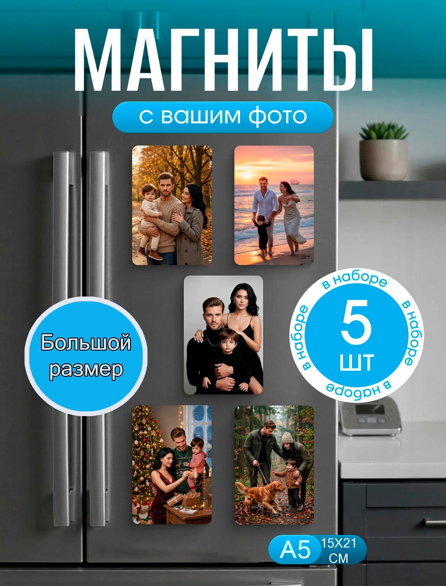 Магнит на холодильник по фотографии