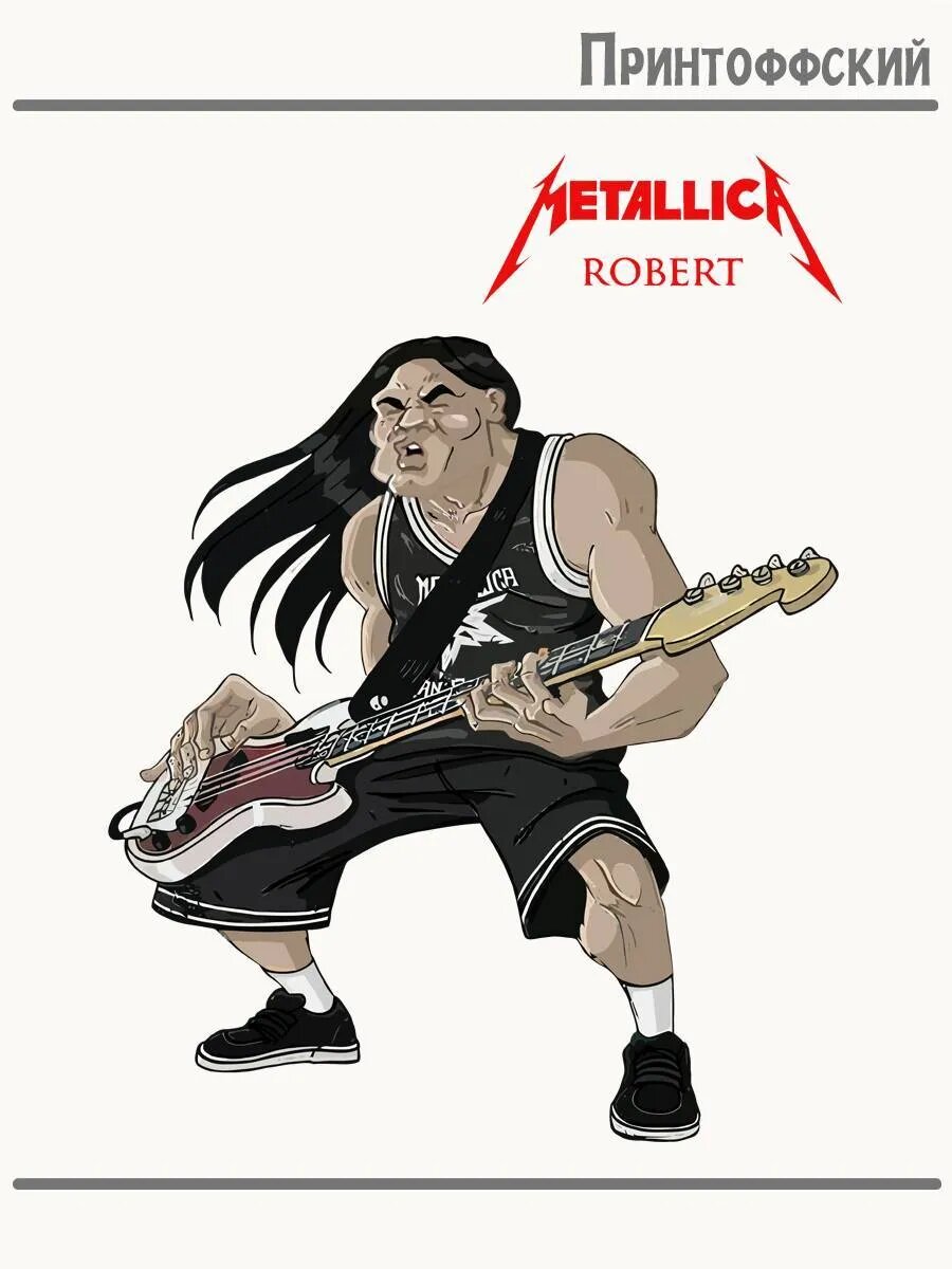 Термонаклейка для одежды и аксессуаров DTF-печать Metallica