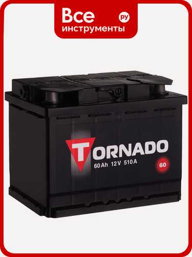 Изображение товара Аккумулятор TORNADO 6ст 60 NR, 510 А CCA, 560108080, кальциевый тип, стандартные клеммы, обратная полярность