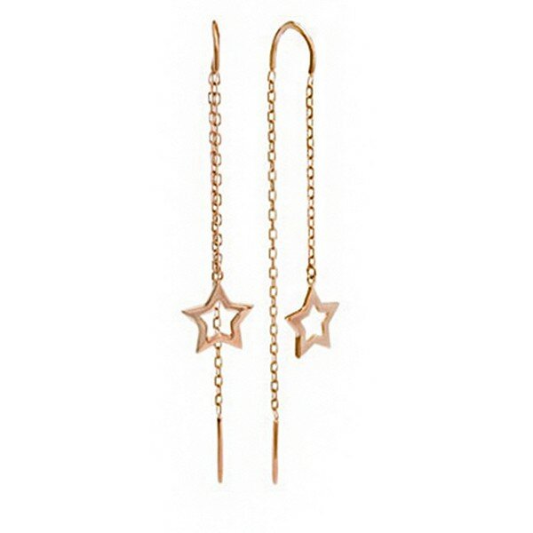 Серьги JEWELIN, красное золото, 585 проба