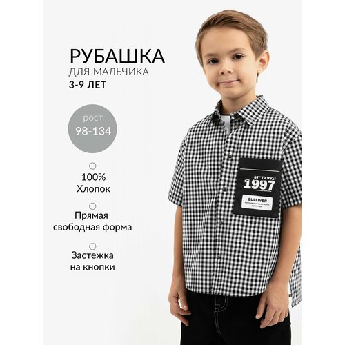 фото Рубашка gulliver, размер 98-52-48, разноцветный