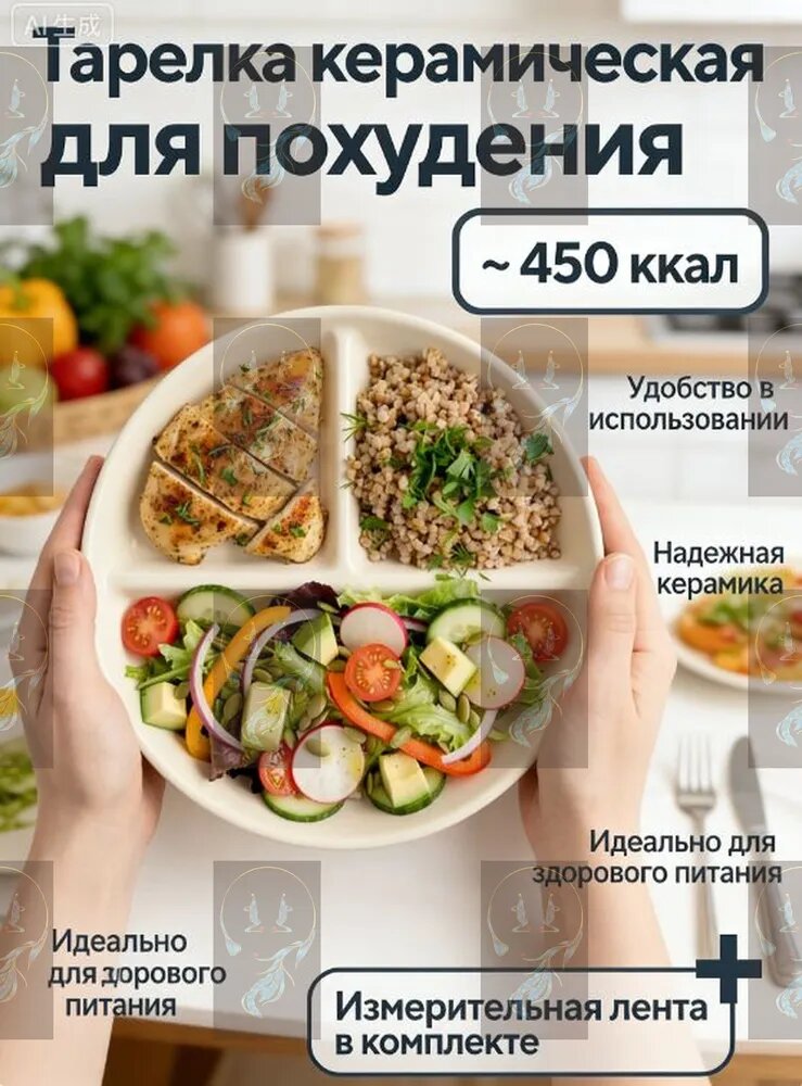 Тарелка десертная 23 см 1 шт бежевый
