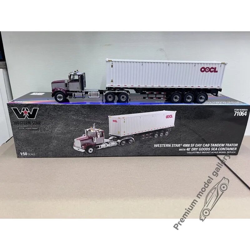 DM1:50 Western Star 4900 - контейнерный тягач OOCL, модель 71064