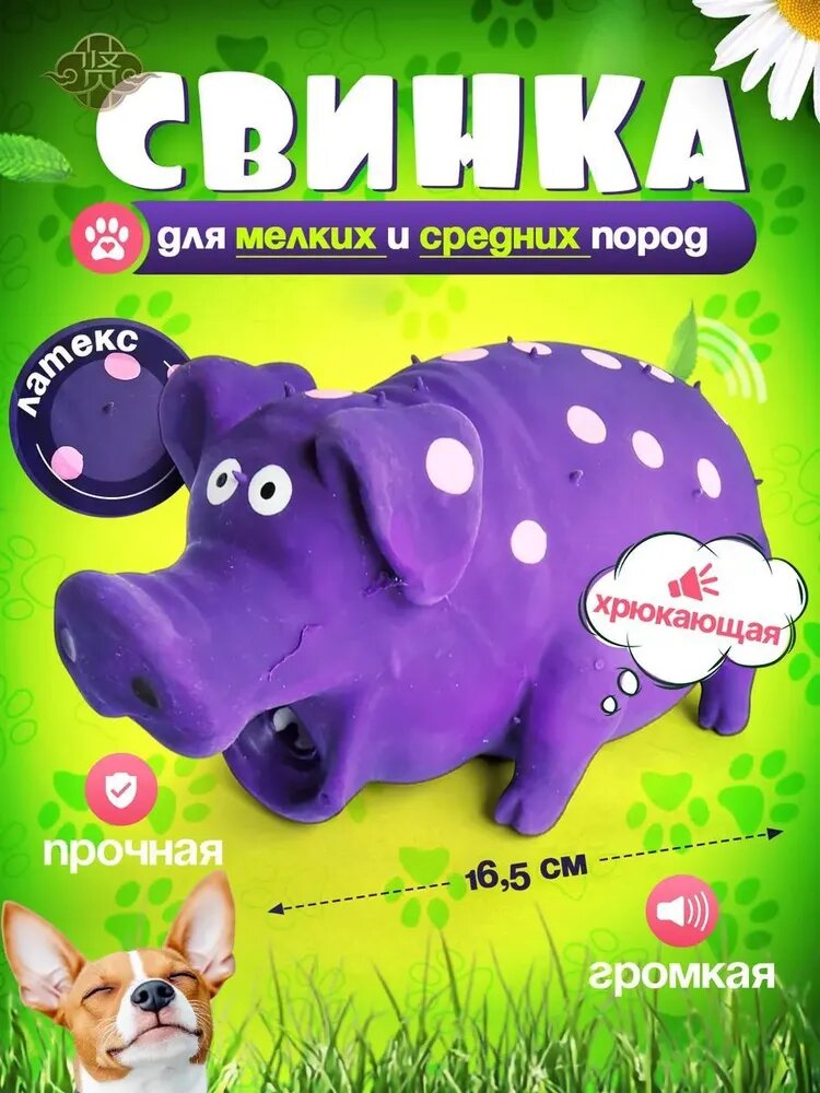 Игрушка для собак. Латексная свинка.