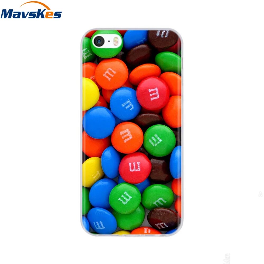 Чехол-накладка MavsKes для iPhone серии 4-7, с ярким дизайном, ТПУ