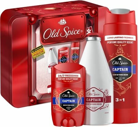 Набор уходовой косметики Old Spice Captain Tin Box, подарочный