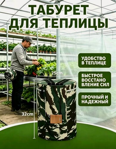 Изображение товара Стул садовый "Удачный пенек", пенополиуретан, текстиль, 32х25см Материал EPP, который никогда не деформируется