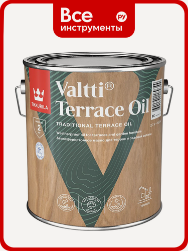 Изображение товара Масло для террас Tikkurila VALTTI TERRACE OIL EC 2,7 л 700010364