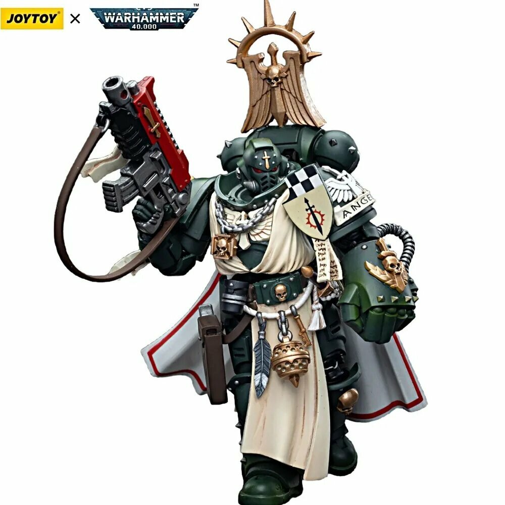 Подвижная фигурка JOYTOY Warhammer 40K 1/18 Темные ангелы Мастер с кулаком силы Подарочная модель