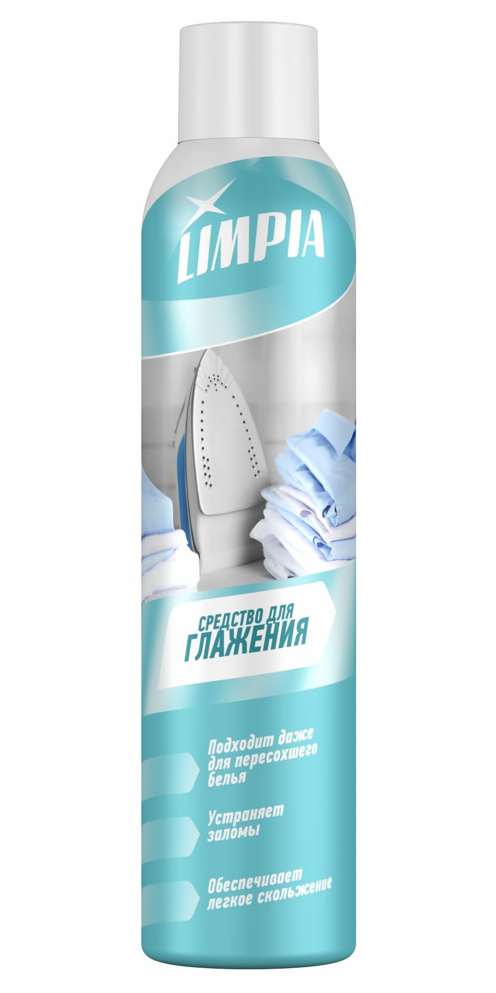 Средство для глажки LIMPIA, для глажения белья, одежды Лимпия 300мл — фото 1