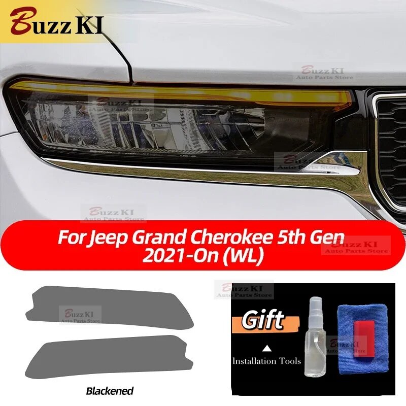 Защитная пленка для фар Jeep Grand Cherokee WL 2021-2023, черная