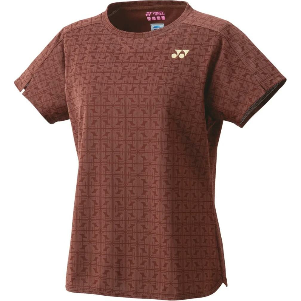 Футболка YONEX Brown Crew Neck Moderate Straight Fit