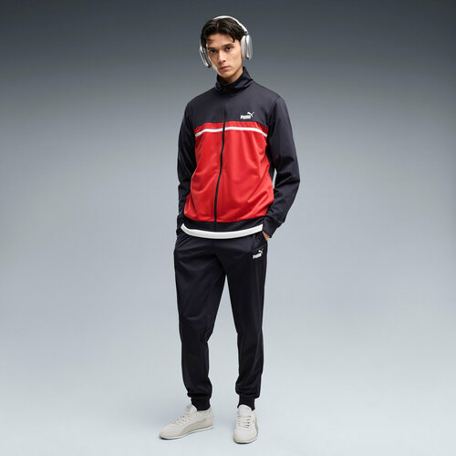 фото Костюм спортивный puma poly colorblock suit, размер 54, синий
