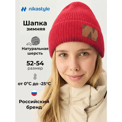 фото Шапка nikastyle для девочек, размер 54, красный