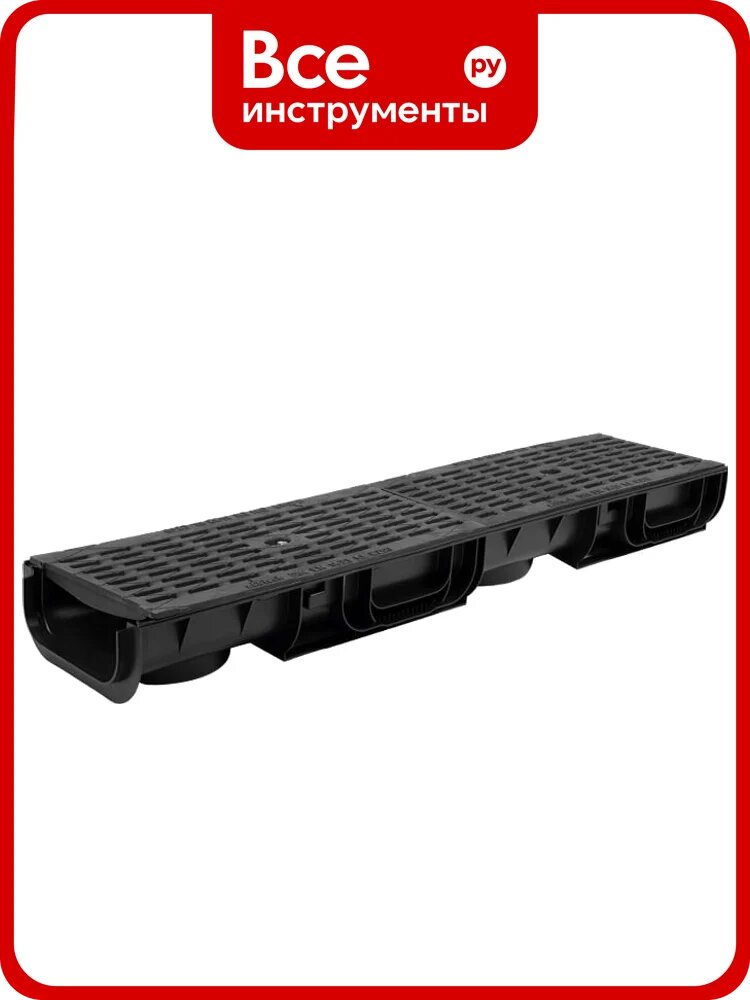 Лоток Ecoteck 200.210 h214 с решеткой чугунной щелевой С250 ДИ 24305000