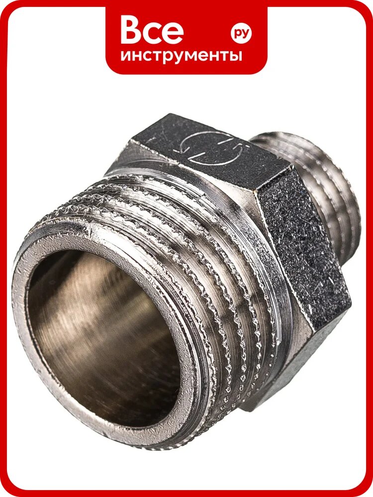 Переходной никелированный ниппель STOUT НН 1/2X1/4 SFT-0004-001214 RG008Q0OCNLVDC