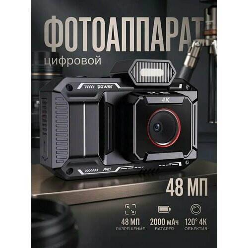 фото Фотоаппарат camix 4к, поддержка съемки 4k, 48мп, экран 2,88", карта памяти 32гб