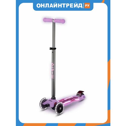 фото Самокат micro mmd378 maxi deluxe glow plus (светящийся) led яркий сиреневый