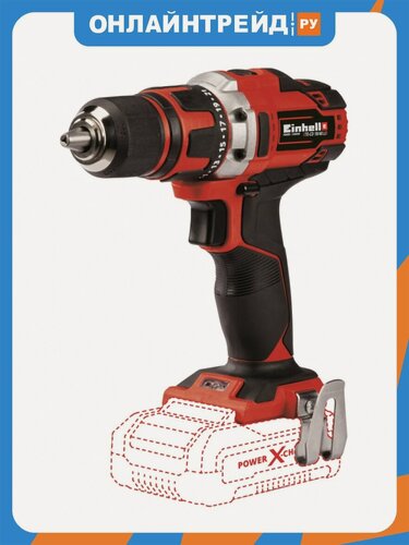 Изображение товара Дрель-шуруповерт аккумуляторная Einhell PXC TE-CD 18/40 Li-Solo (4513925)