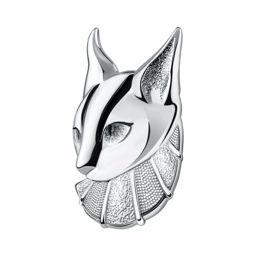 фото Брошь diamant online, серебро, 925 проба, родирование, эмаль, размер 2.8 см., , черный
