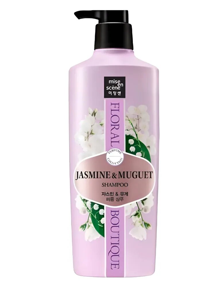Парфюмированный шампунь для волос Mise en Scene Floral Boutique Jasmine & Muguet Shampoo, 650 мл