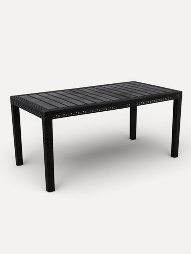 Изображение товара Садовый стол Rattan, 153.2×78.9×70.1 см, пластиковый, цвет горький шоколад