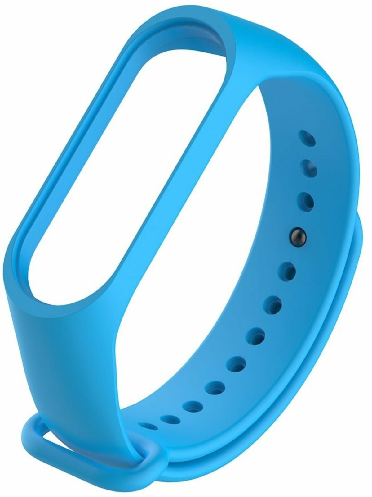 Ремешок силиконовый Titan для фитнес браслета Xiaomi Mi Band 5 голубой
