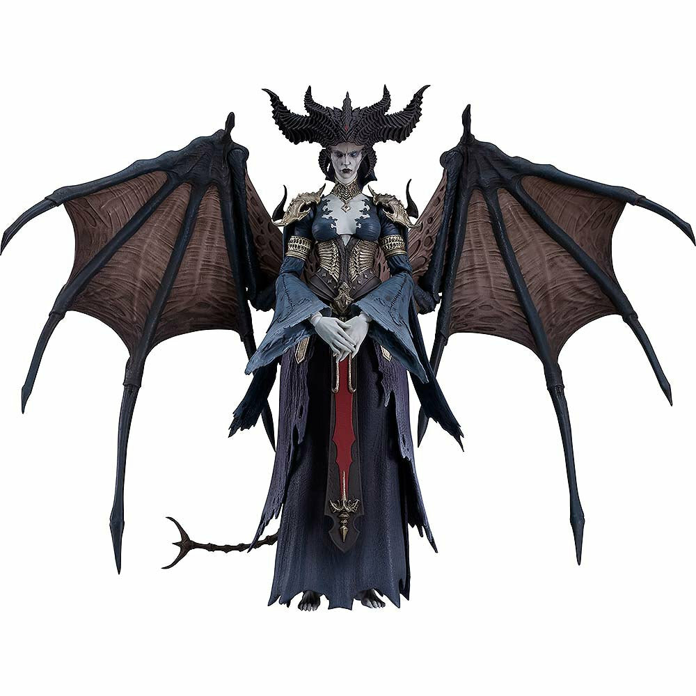 Diablo IV figma No.648 Lilith, 17 см, артикуляция, сменные руки, череп Diablo, подставка