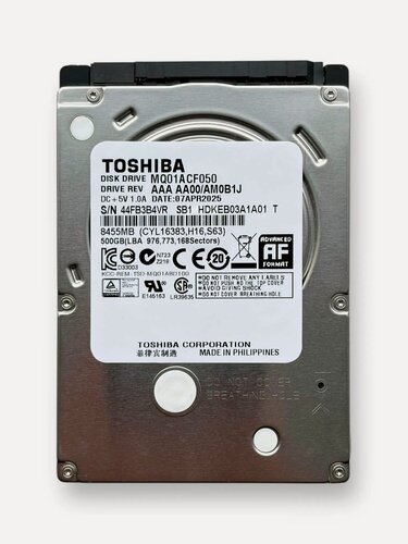 Изображение товара Toshiba HDD 2.5 500 ГБ Внутренний жесткий диск для ноутбука Toshiba HDD (MQ01ABF050)