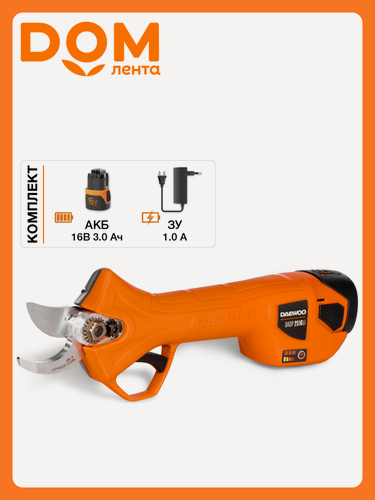 Изображение товара Аккумуляторный секатор DAEWOO DAGP 2516Li SET
