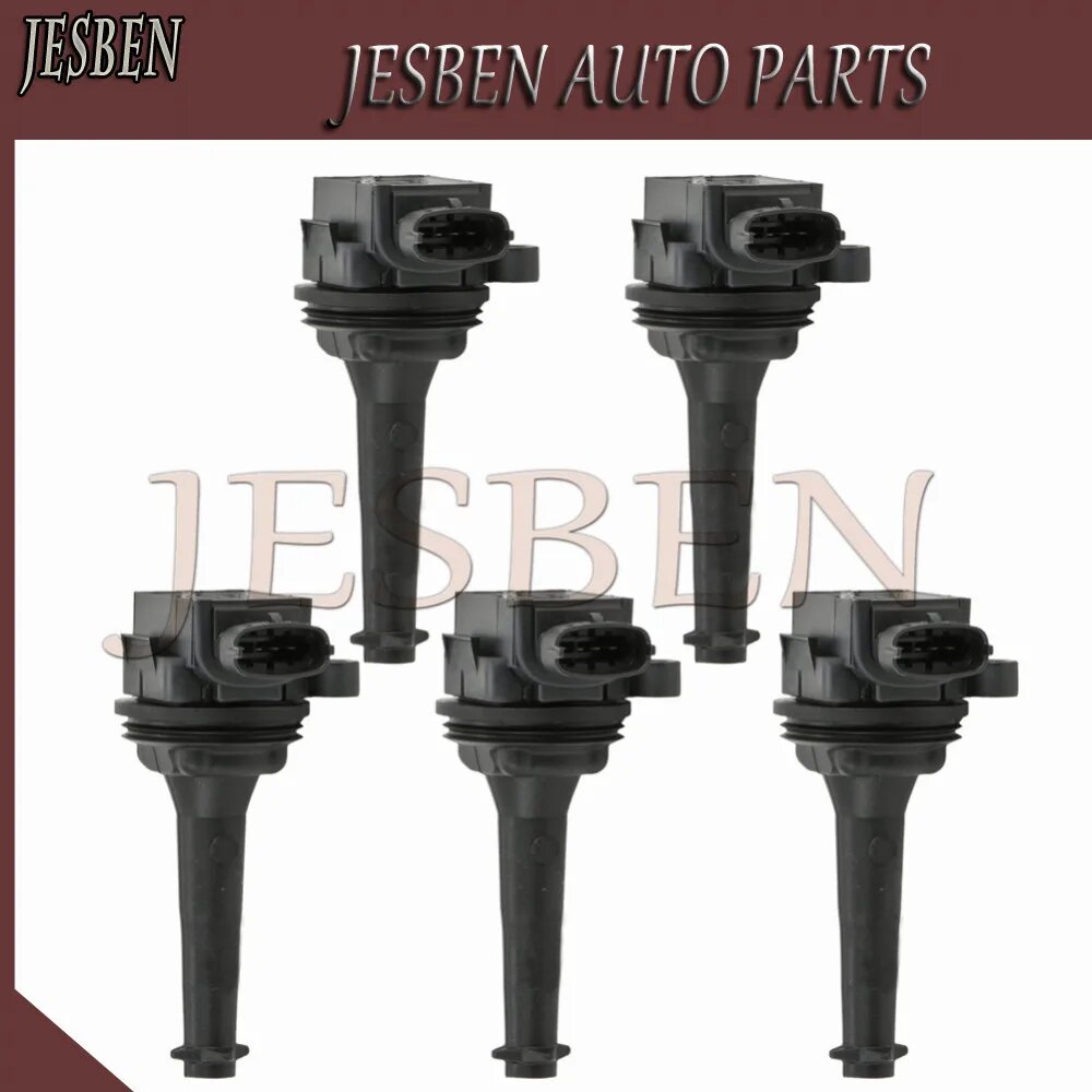 5 шт./лот 30713416 катушка зажигания подходит для Volvo C70 S60 S70 S80 V70 XC70 XC90 2,0 2,3 2,4 2,5 T5 1996-2012 NO #0221604008 UF341