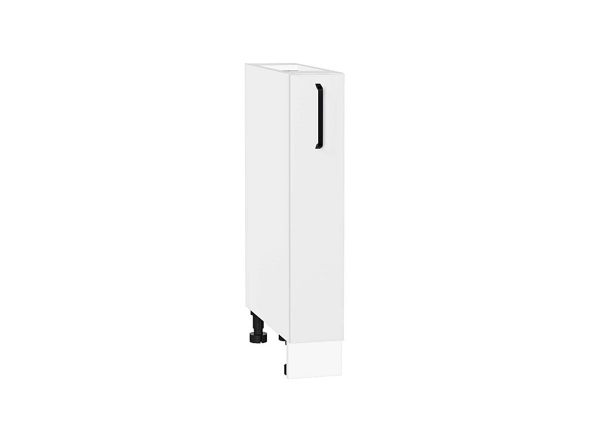Шкаф нижний бутылочница Нео, цвет фасада White Silk, цвет каркаса Белый, 816*150*480 (В*Ш*Г) мм